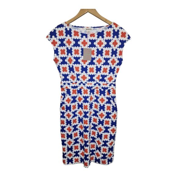 Boden Florrie Floral Jersey Dress Soft Sleeveless Multicolor Womens 6 NEW - Picture 1 of 11